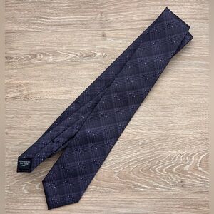 Pierre Cardin Dark Purple Checkered Tie